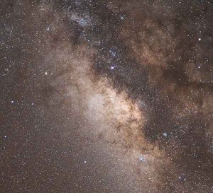 Telescopic photo of night sky